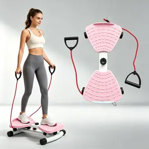 Adjustable Butterfly Twister Stepper Waist Twister Machine with Resistance Band ABS Core Exercise Equipment Home Training Ab Workout Machine Twisting Home Trainer Portable Waist Toner for Aerobic Exercise SummerVibes for Aerobic Exercise SummerVibes