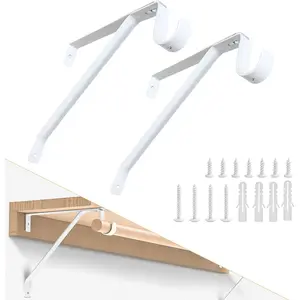 Heavy Duty Adjustable Closet Rod Bracket Set of 2, Fits 3/4" Wall Cleat & Rear Cleat Strip, Closet Shelf & Rod Support Brackets