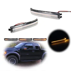 2pcs Sequential LED Clear Lens Side Mirror Lights Signal Lamps For Ford F-150 2009 2010 2011 2012 2013 2014,Replace OEM 9L3Z17E748BA 9L3Z17E749BA, 9L3Z-17E748-AA 9L3Z-173749-AA