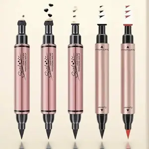 Double Head Eyeliner Set Black Liquid Eyeliner with Eye Makeup Stamp Long-lasting waterproof stain-proof Eyeliner Tattoo Tool for Women