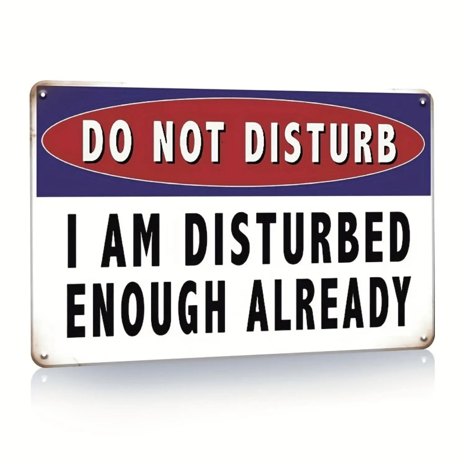 Do Not Disturb Warning Tin Sign Metal Plaque Wall Art Decor Horizontal Iron Sheet Painting Waterproof Dustproof 8x12 Inches