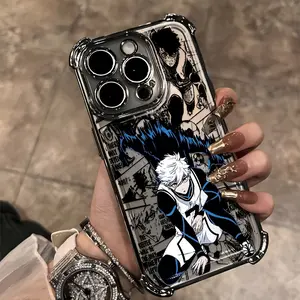 Anime Football Boy Blue Lock Phone Case for iPhone 17 17Air 16 15 14 13 12 11 Pro Max X XS Max plus Plating Shockproof Transparent Soft Back