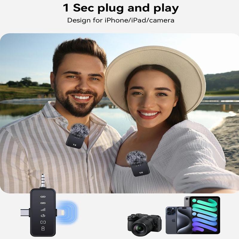 BAILIXIN ASMR 3 in 1 Microphone for iPhone/Android/Camera