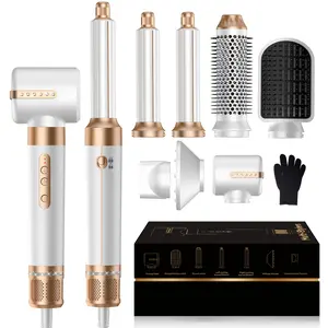 7-in-1 Styling Hairbrush 110,000 RPM High-Speed Hot Air Brush Hair Styling Brush High-Temperature Curling Iron Straightening Brush Volumizing Hairbrush Airflow Curler tiktokshopspringglowup