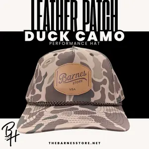 Leather Patch Perf Rope Hat - Bark Duck Camo
