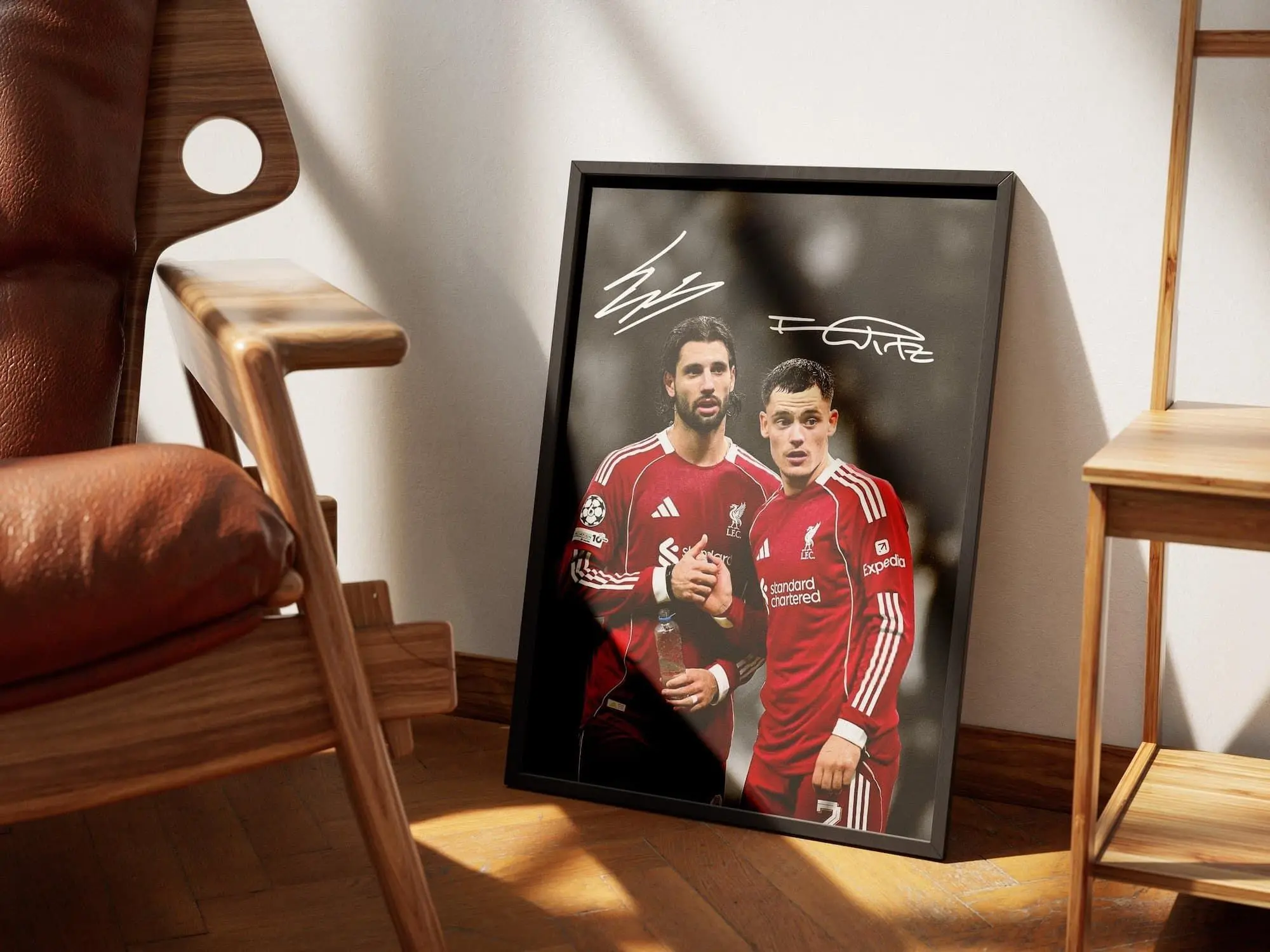 Dominik Szoboszlai & Florian Wirtz Poster, Signed Football Poster, Liverpool Football Art, Gift For Fans ( Unframed - Print Only )