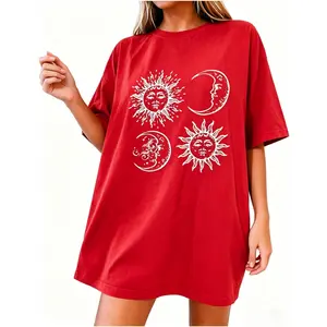 Womens Crewneck Short Sleeve T-Shirt,Oversized Summer Tops,Unisex Solid Printed T-shirt