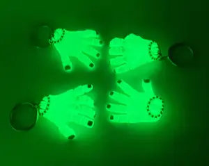 3D Printed - Zombie Hand Keychain (Glow in the Dark)