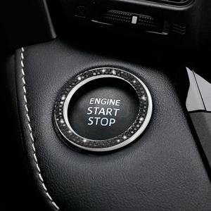 WINKA 2pcs Bling Car Engine Start Button Cover Diamond Crystal Push Start Stop Button Ring Sparkly Bling Ignition Button Cover Rhinestone Keyless Ignition Ring Universal Car Accessories (Red)