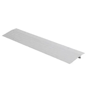 Door Threshold Ramp 1" Rise Door Ramp Aluminum Entry Ramp or Doorways Rated 700 Lbs Load Capacity ForWheelchair Scooters Power Chairs Walkers Metallic