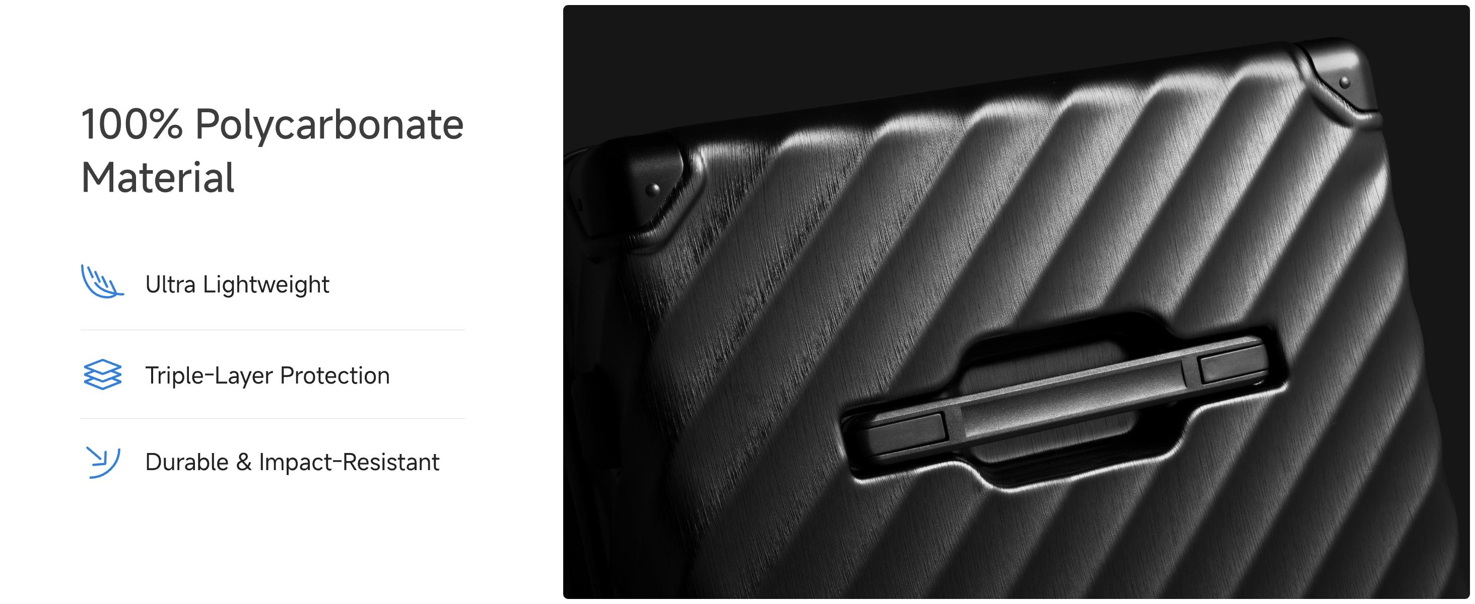 LUGGEX 24 Inch Trunk Luggage, Expandable PC Hard Shell Medium Checked Suitcase with Shock - Absorbing Wheels & TSA Lock