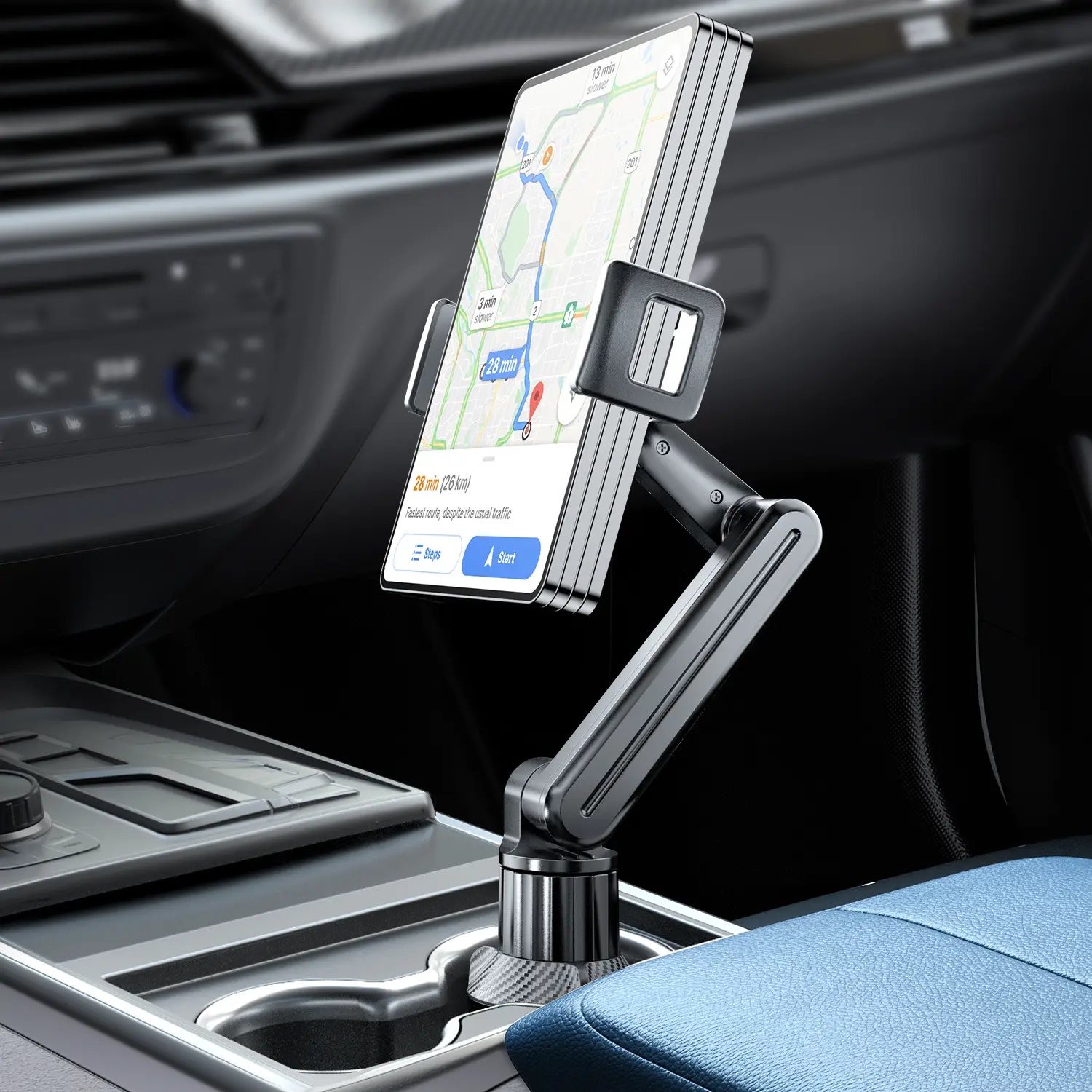 eSamcore Car Cup Holder Phone Mount with All Phone 4.7"–7"  Unobstructed Cup Holder Phone Mount for Your Car Cupholder (2.5"-4") with Flexible C-Shaped Base, 360° Swiveling #SummerWins #DealsForYouDays