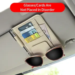 [Auto Interior Accessories Storage Pouch] Car Sun Visor Organizer Multi-Pocket Auto Interior Accessories Pocket Organizer Car Document Storage Pouch Pen Holder