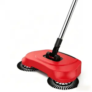1pc Hand-Pushed Semi-Automatic Sweeper, Manual Cleaning Vacuum Mop Combo, Indoor Floor Cleaner, Efficient Dust Collection & Dragging