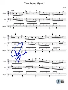 Trey Anastasio of Phish Authentic Autographed You Enjoy Myself Sheet Music