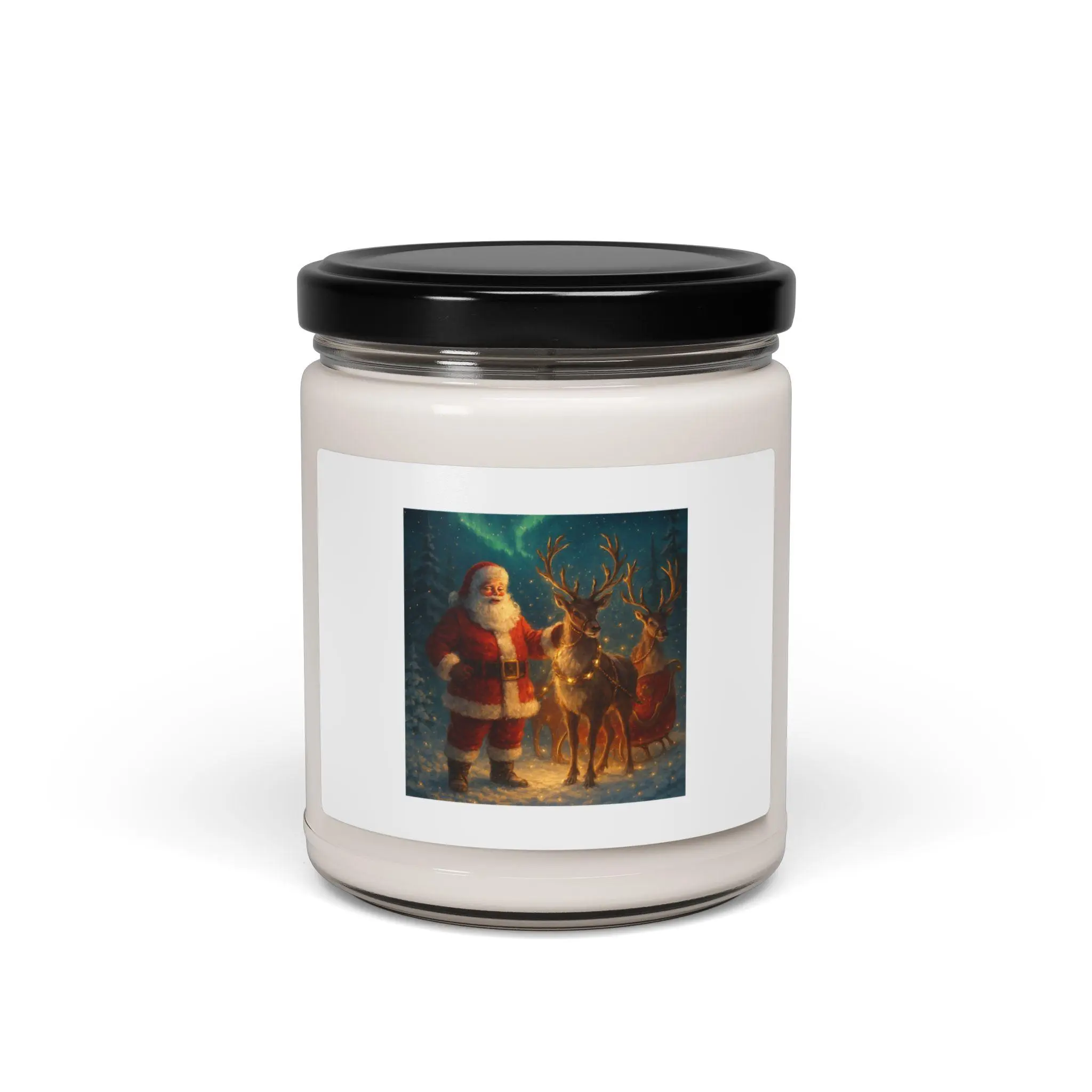 Vintage Santa with Reindeer Candle | Scented Soy 9oz