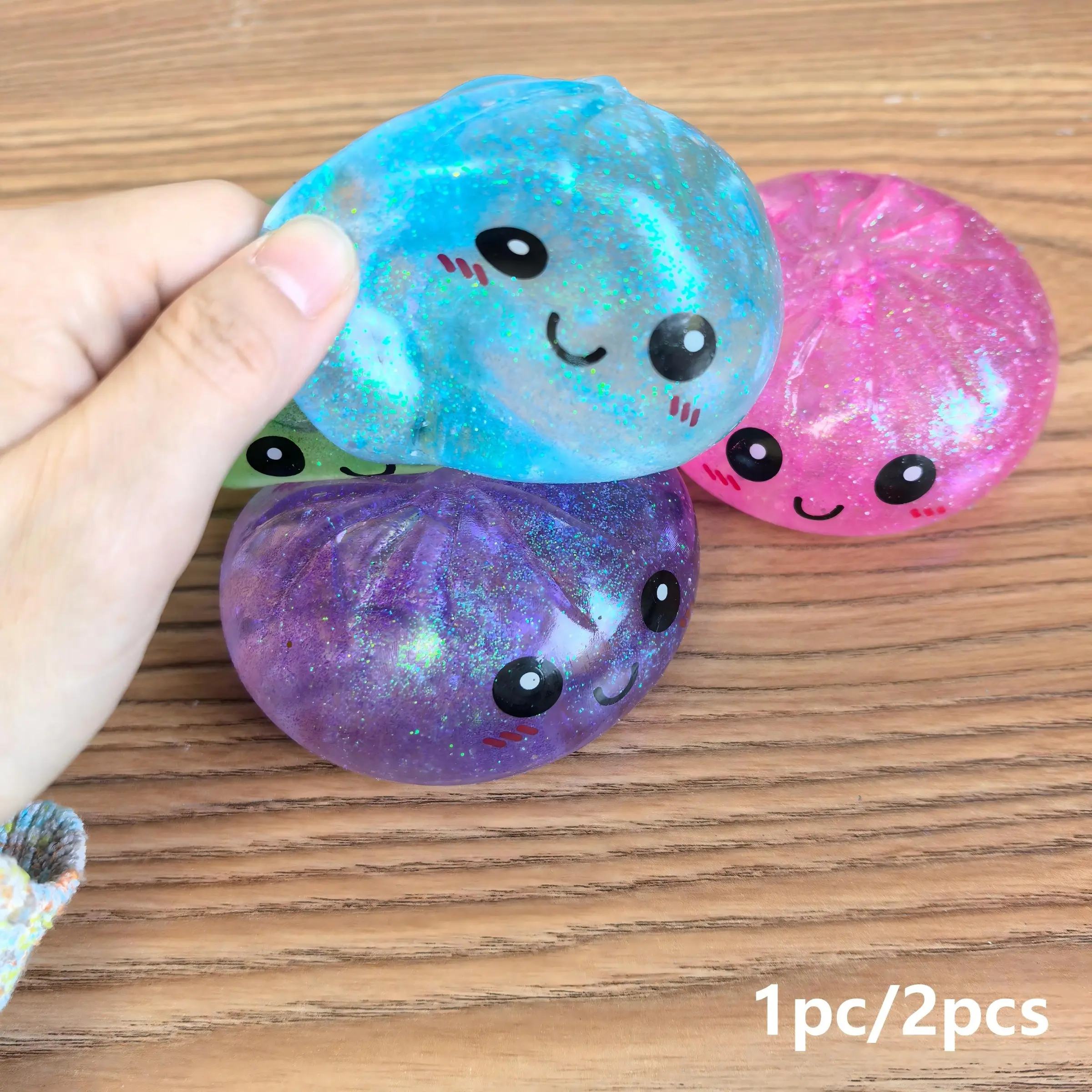 Random Color Simulation Flash Dumpling Pressure Ball, Fidget Squishes Squishy Maltose Dough Ball, Decompression Fidget Toy, Fun Stress Relief, Decompression Squeeze, Stress Reliever