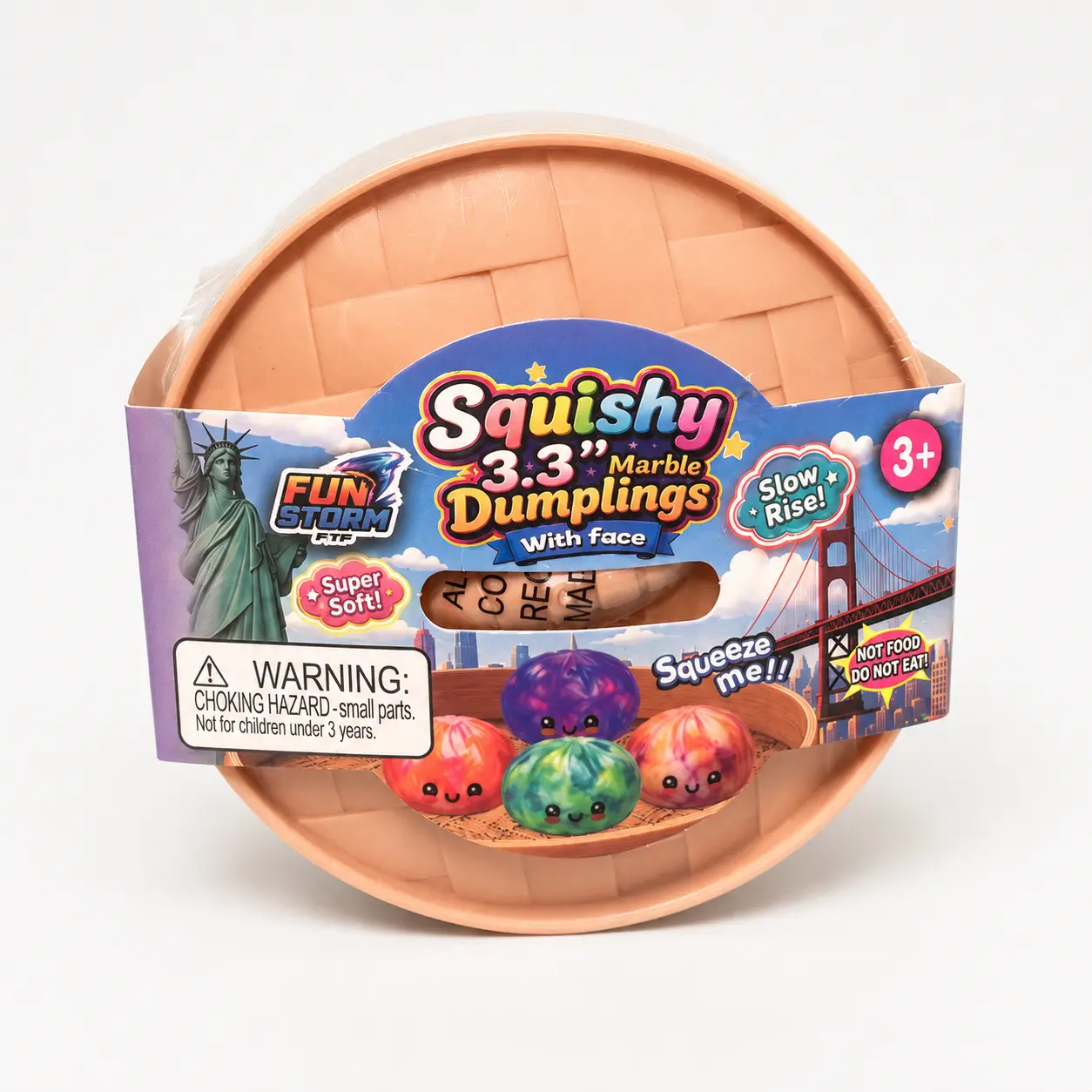 Fun Storm Marble Squishy Dumpling in 4 color assortments