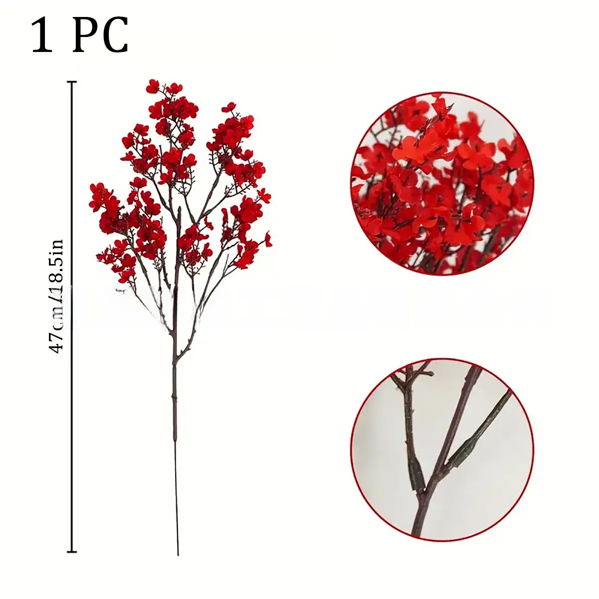 Silk fabric with stars (red)