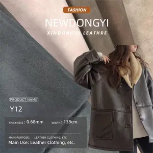 NewDongyi PU Leather Fabric Jacket, Spotted Texture Composite Cotton Bottom, Ideal for Clothing Jackets and Coats
