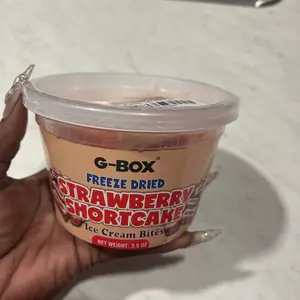 G-BOX Freeze Dried Ice Cream | Crunch Strawberry Shortcake Ice Cream Bites - Chocolate Eclair Ice Cream Bites - Perfect for Camping, Outdoor, and Party - Air-tight Sealed in a Deli Container
