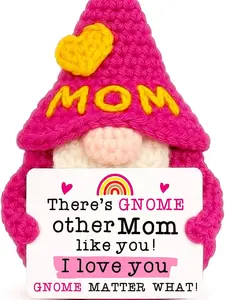 Mom Gifts for Mothers Day - Funny Mother's Day Birthday Handmade Gnome Gift for Mom from Daughter Son, Cute Crochet Gnomes for Mother Mama Mommy I Love You Christmas Stocking Stuffers