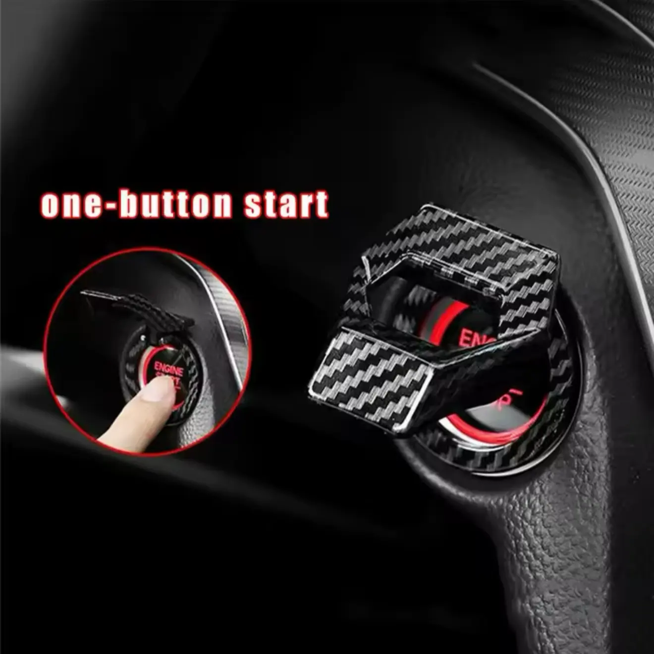 RufoRPM™ Engine Start/Stop Button Cover-Luxury Style- Universal fit- Easy install