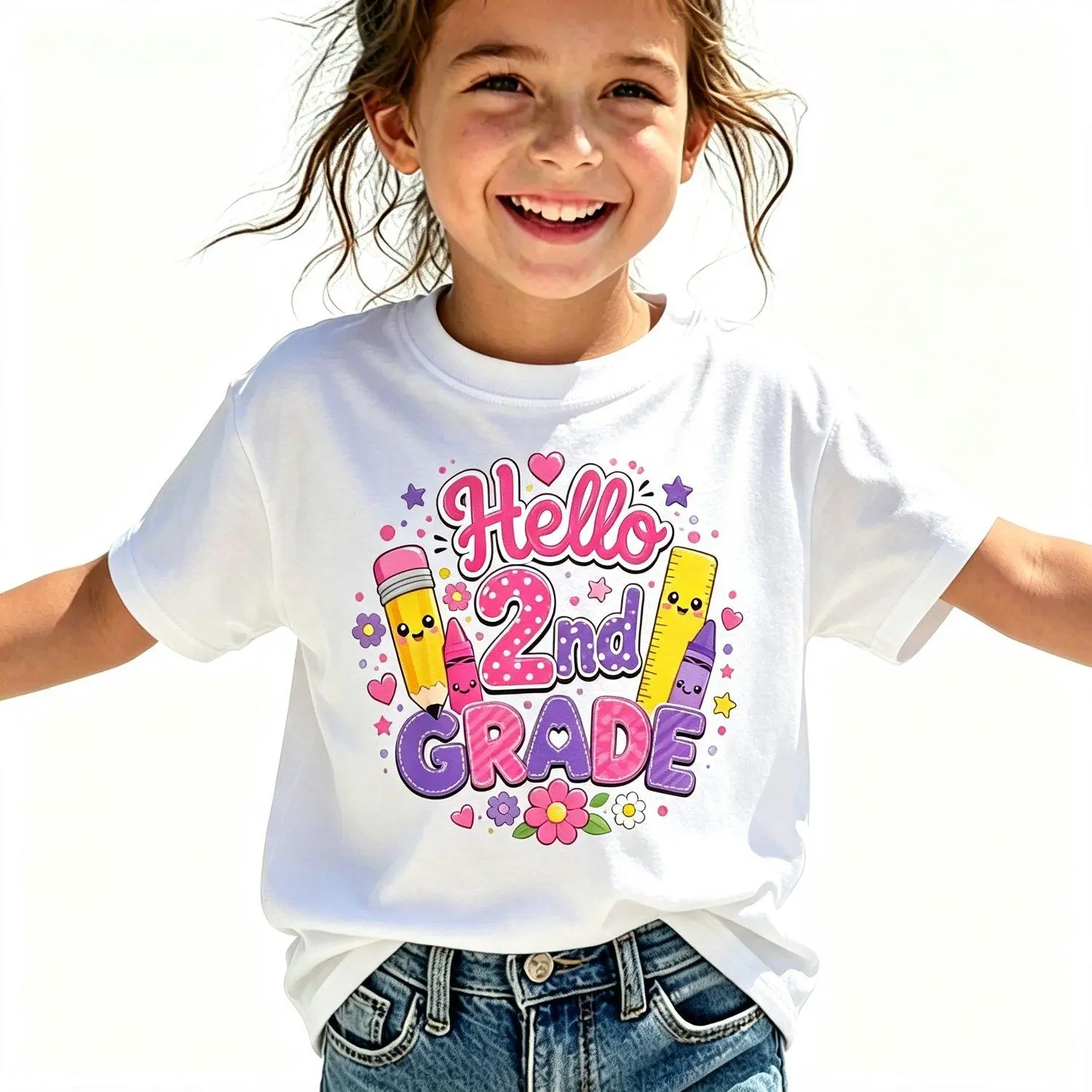 Second Grade Girls Teacher Back to School 2nd Grade Girls T-Shirt