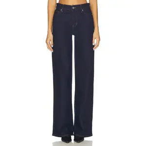 FRAME Le Slim Palazzo Long Jeans in Rinse