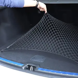 Car Trunk Mesh Net, Cargo Luggage Trunk Storage Net, Universal Car Interior Accessories for Audi A4 B5 B6 B8 A6 C5 C6 A3 A5 Q3 Q5 Q7 for BMW Adjustable Hanging Ropes