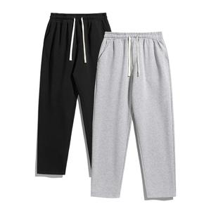 Men's Solid Thermal Lined Drawstring Waist Pants - Grey, Stylish, Casual Comfy Loose Fitting Trousers for Fall & Winter, Street Style Men's Bottoms for Daily Wear, Relaxed Fit, Menswear, Mens Oversize Clothing, Guys Clothe, Grey Stylish Fabric Plain Outdo