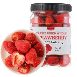 4oz Freeze Dried Strawberries Whole Big Frozen Dried strawberry Natural for Dry Fruit Snacks Baking Smoothies