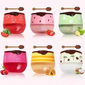 6-Piece Lip Balm Set with Fruit Flavor Base, Long-Lasting Moisturizing Color, Unisex, Perfect for Valentine's Day Gift, Lip Care Set