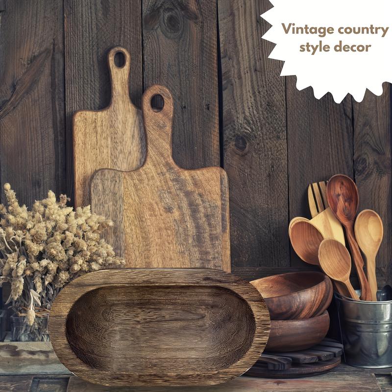 10 Pieces Wooden Dough Bowl for Decor Bulk Hand Carved Paulownia Wood Candle Making Rustic Wood Dough Bowls Decorative Bowl for Home Decor Candles Centerpiece Bowl-Party Pack Favors Christmas&Halloween Gifts for Centerpieces