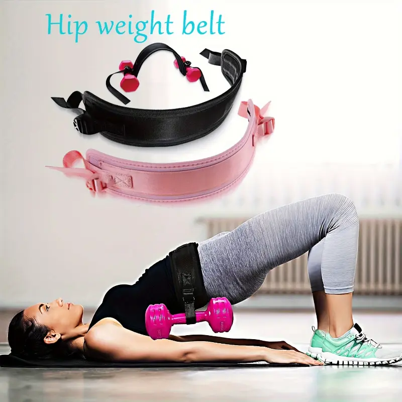 Hip thrust belt for fitness, adjustable waist weight belt, padded dumbbell support for gym workouts, squats, bridge workouts Training Equipment Sport Belts Weightlifting Belt
