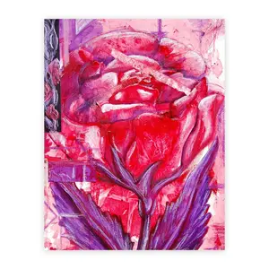 Abstract Rose Premium Mounted Prints