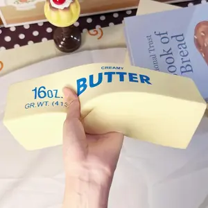 9.5in Butter Squishy, Large Slow Rising Squishy, Sticky Butter Sticks Squeeze Toy, Large Fidget, Party Favor