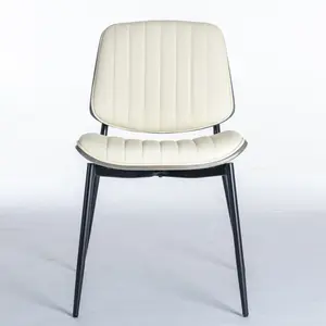 Modern Walnut Kitchen Dining Table and Chairs, BackrestUpholstered Seat Metal Legs, Set of 2 Dining Chairs withAdjustable Legs. Orange white