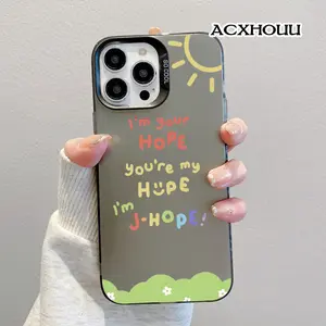 Phone Case for iPhone 17 16 E Pro Max 15 Plus 14 13 12 11 XS XR J-Hope Colorful Quote Art J-Hope Aesthetic Coquette Style Shockproof Anti-Slip Scratch Resistant Case