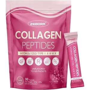 Multi Collagen Peptides Powder Packets – With Hyaluronic Acid, Biotin & MCT – Hydrolyzed Collagen with 5 Billion Probiotics – Supports Skin, Hair, Nails & Gut Health – 30 Stick Packs