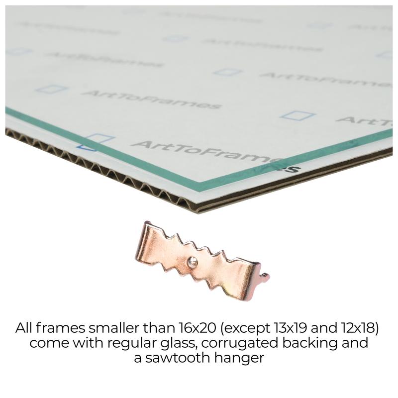 8x12 Inch Minimal Modern Wood Decorative Picture Frame – Regular Glass Photo Frame with Saw tooth hanger for Wall Decor or Room Display (60823)