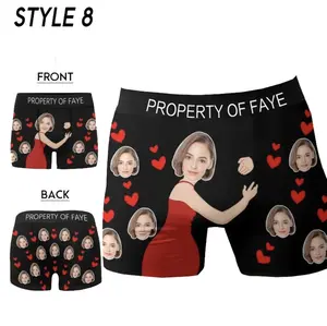 Custom Face boxers For Husband, Personalized Wedding Gift For Bridegroom, boxer With Face, Popular Anniversary Gift, Boyfriend Birthday Gift, Popular Anniversary Gift, Boyfriend Birthday Gift Men boxer,Fabric Briefs Customized Polyester Menswear Print