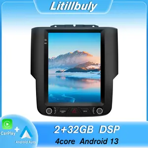 9.7" Android 13 Car Stereo for Dodge Ram 2013-2019 touch screen has Android Auto Wireless Carplay, Bluetooth WIFI supports GPS Navigation