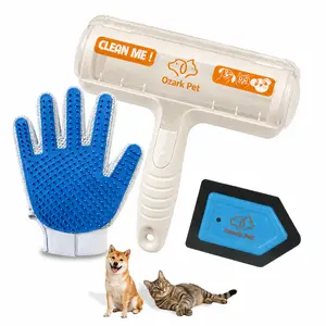 Pet Hair Remover – 3 Pack Dog & Cat Hair Remover for Couch, Carpet, Clothes & Car Seat, Reusable Roller, Grooming Glove, Detail Tool