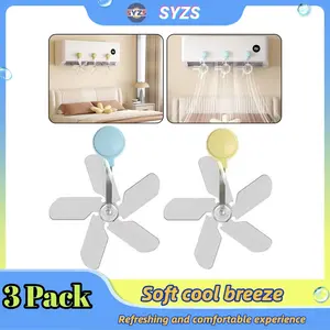 Air Conditioner Deflector Fan, 360° Adjustable Ac Vent Deflector, With Suction Cup Mount, Prevent Direct Blowing of Cold Air, Multi-blade Airflow Control, For Baby Rooms/Home/Office