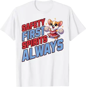 Safety First, Spirit Always - Cheerleading Safety Month T-Shirt - Autumnsc Shop 87B0DY61M98M