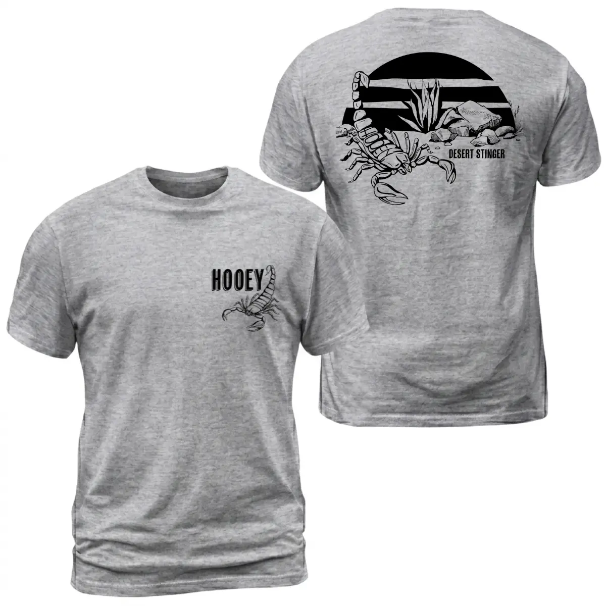 Hooey Desert Stinger T-Shirt, Scorpion Desert Sunset Graphic Tee, Hooey Western Scorpion Patriotic Outdoor Shirt, Casual Daily Wear Tee For Men & Women, Apparel Made In The USA