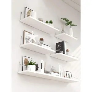 1pc wall-mounted shelf without drilling, wall-mounted decorative wooden shelf for bedroom, kitchen wall-mounted storage rack