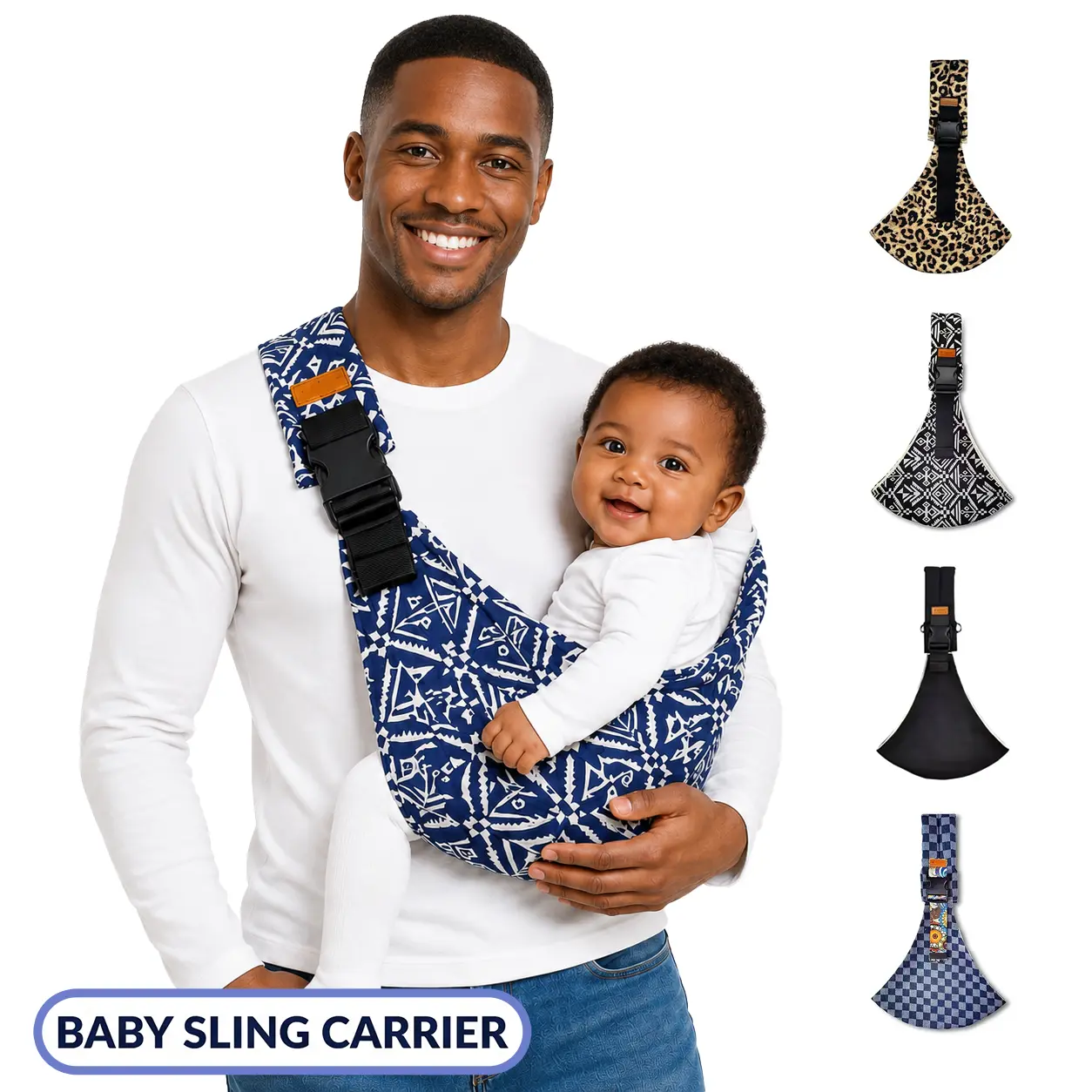 Baby Sling Carrier,Toddler Carrier, New Baby Sling,Portable and Lightweight Sling,Non-Slip Hip Seat Carrying 10-30lbs