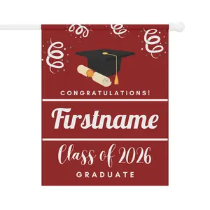 Custom Graduation Flag, Custom College Sign, College Garden Flag, College Class of 2026 Grad Flag, Personalized College Yard Flag